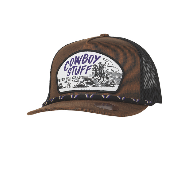 RANCH CRAFT ORIGINALS COWBOY STUFF BROWN  ROPE - HATS CAP  - 191002702
