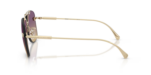 VERSACE RIMLESS SQUAREPALE GOLD VIOLET - SUNGLASS VERSACE  - 2296125270