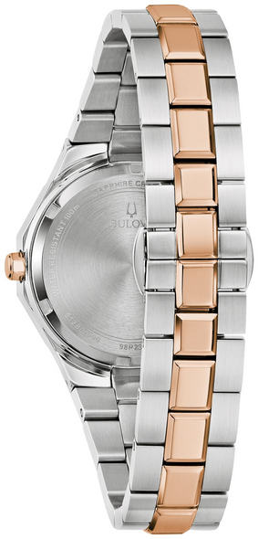 BULOVA PRESTIGE ROSE GOLD SILVER - ACCESSORIES WATCH BULOVA - 98P235