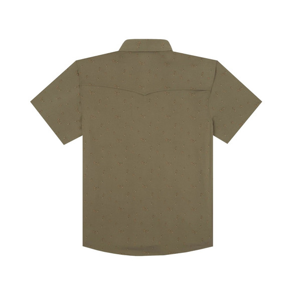 PONCHO  GREEN BROWN SENTINAL - MENS SHIRT WESTERN SNAPS - THE SONORA