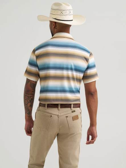 WRANGLER ATX PERFORMANCE BLUE SRIPE - MENS POLO  - 112375266