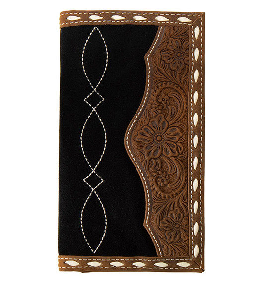 3-D BELT ROUGHOUT BOOT STITCH OVERLAY - ACCESSORIES WALLET  - D2500194107