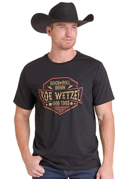 ROCK & ROLL KOE WETZEL X BLACK GRAPHIC - MENS TEE  - BU21T09941