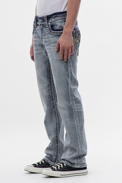 ROCK REVIVAL JUDD J200 STRAIGHT LIGHT BLUE - MENS JEANS  - RP5833J200R