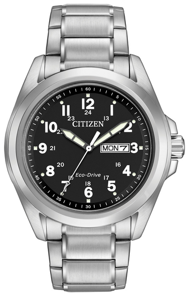 CITIZEN GARRISON SILVER BLACK - ACCESSORIES WATCH CITIZEN - AW0050-82E