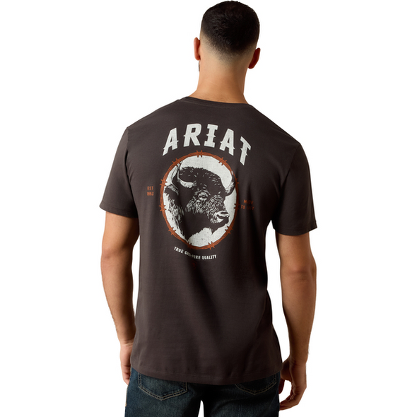 ARIAT BISON BROTHER BLACK PRINT - MENS TEE  - 10079381