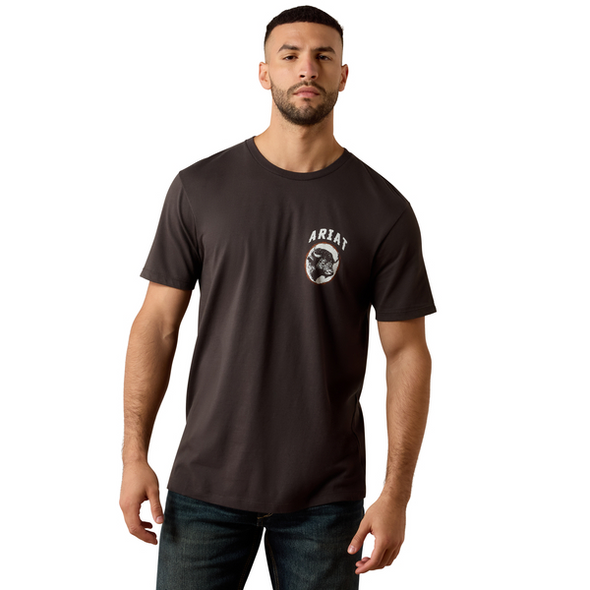 ARIAT BISON BROTHER BLACK PRINT - MENS TEE  - 10079381