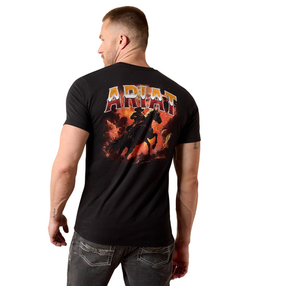 ARIAT COUNTRY ROCK BLACK GRAPIC - MENS TEE  - 10079501