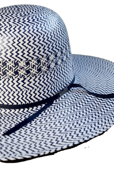 AMERICAN HAT COMPANY NAVY OPEN CROWN 41/4" BRIM - HAT STRAWS  - 2020S