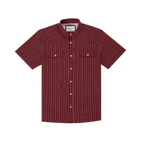 PONCHO  STARRY MAROON PERFORMANCE - MENS SHIRT WESTERN SNAPS - THE NIGHT GAME