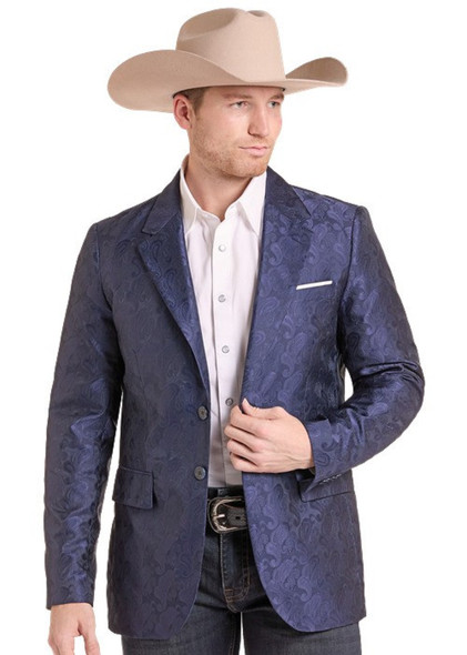 ROCK & ROLL PAISLEY JACQUARD PRINT COAT - MENCOATS   - BM96CO9649