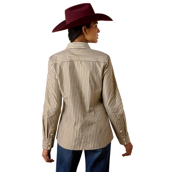 ARIAT KIRBY CHOCOLATE PLUM STRIPE - LADIES SHIRT  - 10079668