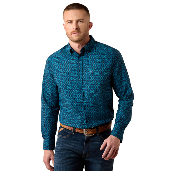 ARIAT PECK SAILOR BLUE MEDALLION - MENS SHIRT  - 10079445