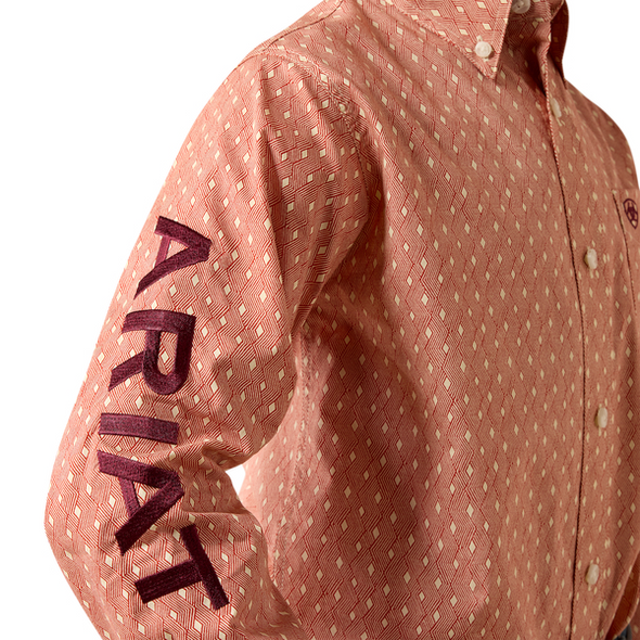 ARIAT TEAM DIXON KETCHUP GEO PRINT - KIDS BOYS SHIRT - 10079373
