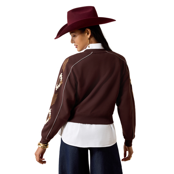 ARIAT DAKOTA CHOCOLATE PLUM - LADIES SWEATSHIRT  - 10079673