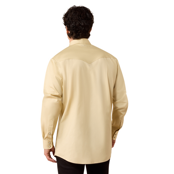 ARIAT SOLID TWILL FITTED OFF WHITE - MENS SHIRT  - 10079262