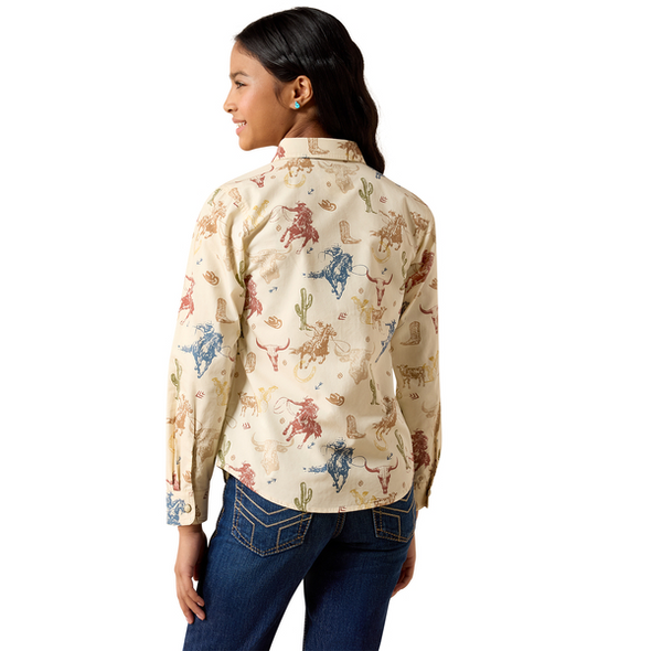 ARIAT RANCH TALE DESERT RUN TOILE - KIDS GIRLS SHIRT - 10079597