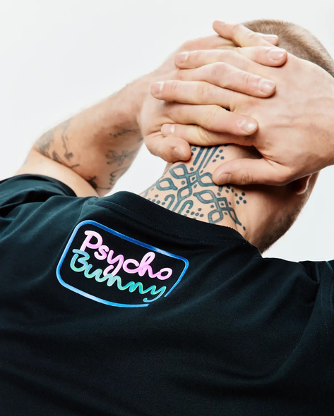 PSYCHO BUNNY DAYTON GRAPHIC TEE-BLACK - MENS TEE  - MT0200303-001