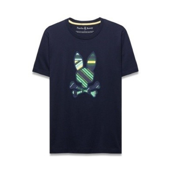 PSYCHO BUNNY DREW GRAPHIC TEE-BARITONE BLUE - MENS TEE  - MT0200363-423