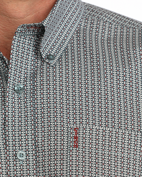 CINCH MODERN FIT BLUE PRINT - MENS SHIRT  - MTW1347164