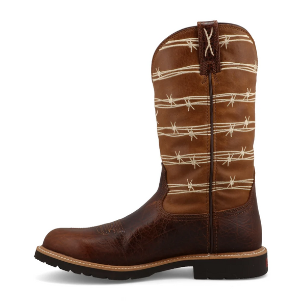 TWISTED X 12" WESTERN RUSTIC BROWN - BOOT MENS WORK - MXB0012