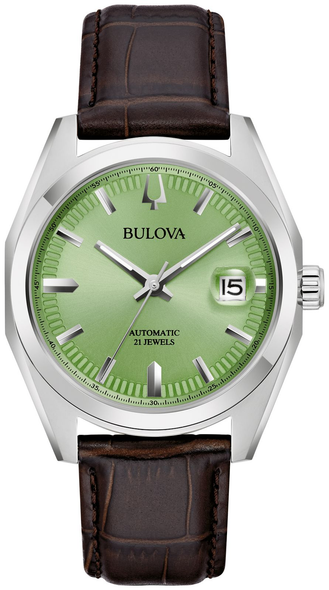 BULOVA SURVEYOR PISTACHIO BRN LEATHER - ACCESSORIES WATCH BULOVA - 96B427