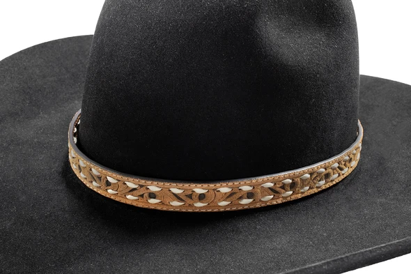 3-D BELT BUCK LACING TAN HATBAND - HATS ADD-ONS  - D740003608