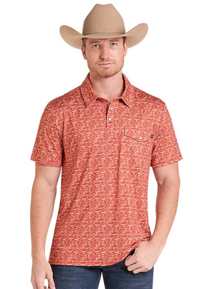 ROCK & ROLL COLLEGE GAME DAY BURNT ORANGE - MENS POLO  - BM51T09943