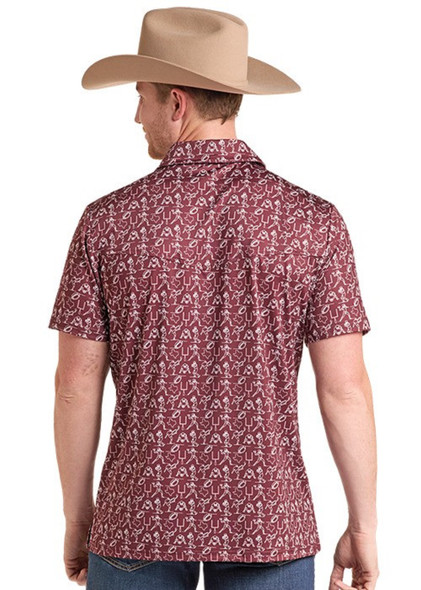 ROCK & ROLL COLLEGE GAME DAY MAROON - MENS POLO  - BM51T09944