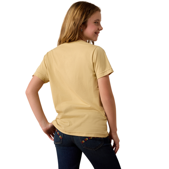 ARIAT WILD HEART LATTE GRAPHIC - KIDS GIRLS TEE - 10082174