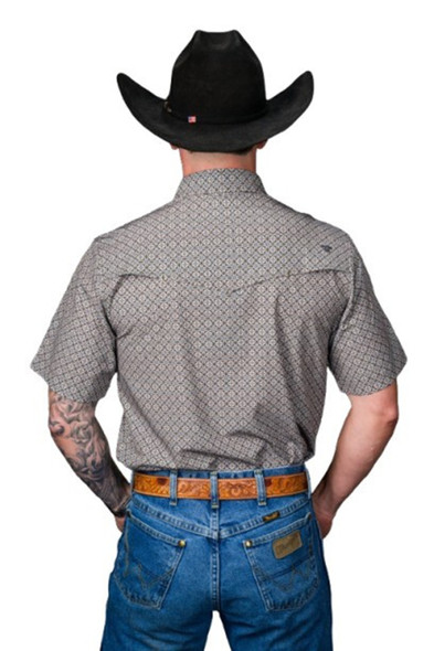 FERREL THE ARCHER BROWN GEO  SNAP - MENS SHIRT  - FPS1026131