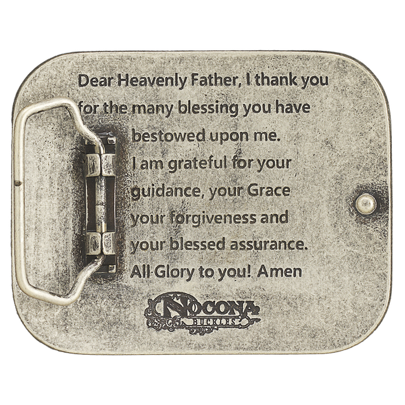 NOCONA RECTANGLE COWBOY PRAYER - ACC BUCKLE  - 3700015