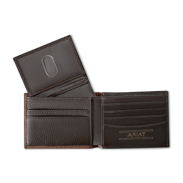 ARIAT BIFOLD SHIELD PATCH BROWN - ACCESSORIES WALLET  - A3569302