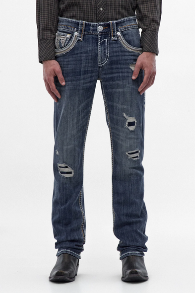 ROCK REVIVAL RYLEE J202 STRAIGHT LEG - MENS JEANS  - RP5799J202R