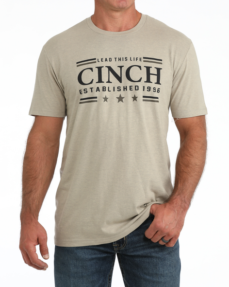 CINCH LEAD THIS LIFE TAN - MENS TEE  - MTT1690746