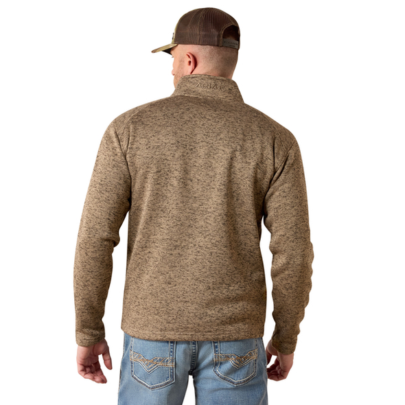 ARIAT CALDWELL 1/4 ZIP SAVANNAH TAN - MEN SWEATER  - 10079435