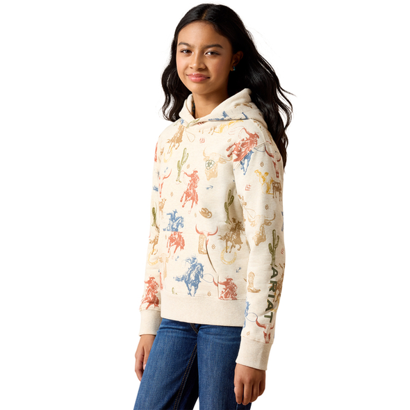 ARIAT DESERT RUN TOILE HOODIE - KID HOODIE  - 10079596
