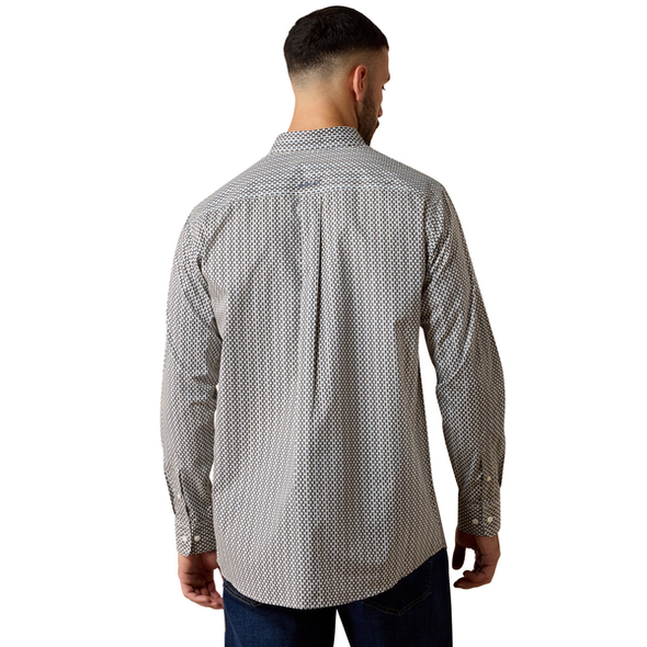 ARIAT CLIFF WHITE MULTI GEOMETRIC - MENS SHIRT  - 10079413