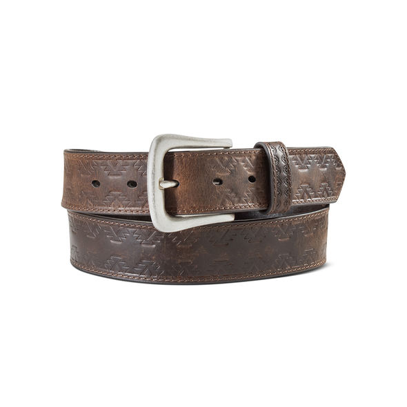 ARIAT SOUTHWESTERN EMBOSSED BROWN - ACCESSORIES BELT MEN - A1045202