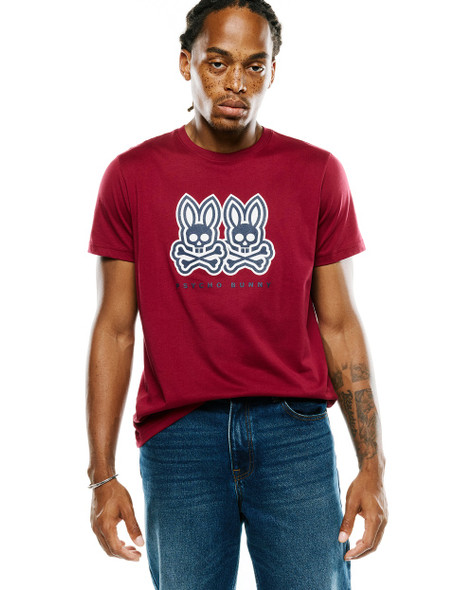 PSYCHO BUNNY LEDGER RUMBA RED - MENS TEE  - MT0200391-623