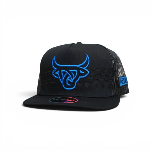 LOST CALF 3D LOGO BLACK SAPHIRE - HATS CAP  - SAPPHIRE FLAT