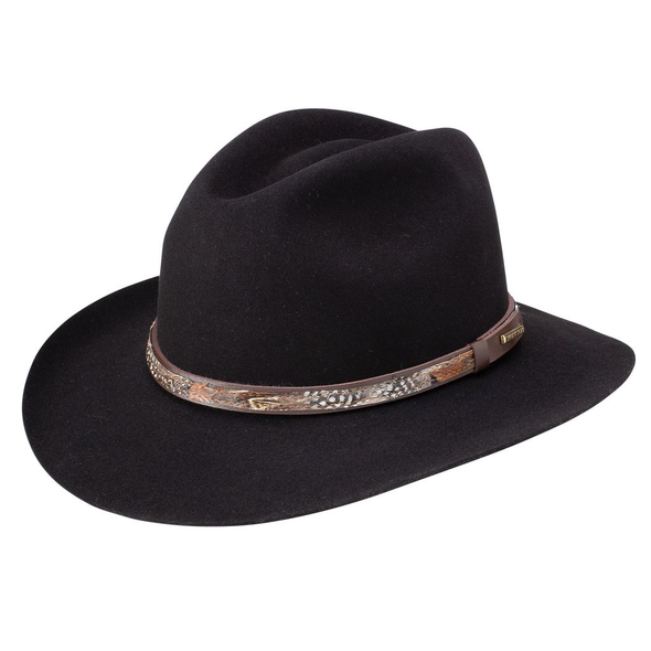 STETSON JACKSON WOOL CRUSHABLE BLACK - HATS WOOLS  - OWJKSN-217107