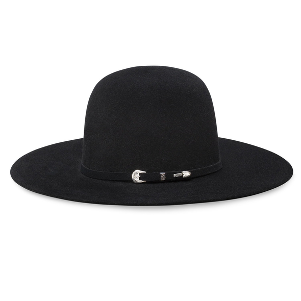 RESISTOL MIDNIGHT 6X BLACK OPEN CROWN - HAT FELTS  - RFMDNT-164207
