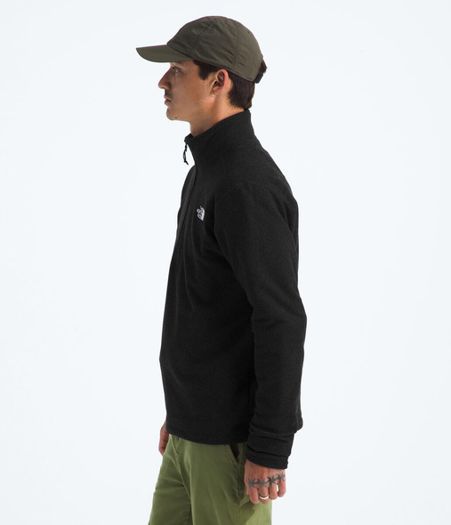 NORTH FACE JACQUARD FLEECE 1/4 ZIP BLACK - MENS JACKET  - NF0A3YR1DYX1