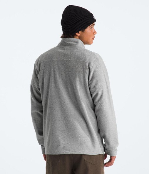 NORTH FACE JACQUARD FLEECE 1/4 ZIP GREY - MENS JACKET  - NF0A3YR1DYX1