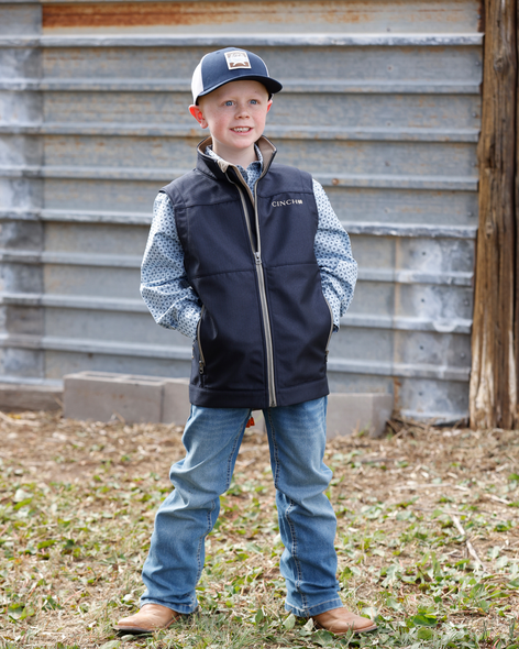 CINCH NAVY BONDED VEST - KIDS BOYS VESTS - MWV5160005