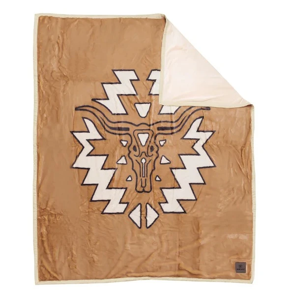 ARIAT HORNS THROW BLANKET - ACCESSORIES OTHER  - AR3874-250
