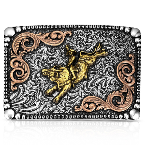 ATTITUDE BY MONTANA SILVERSMITHS RELENTLESS RIDE RECTANGLE - ACC BUCKLE  - A1101P
