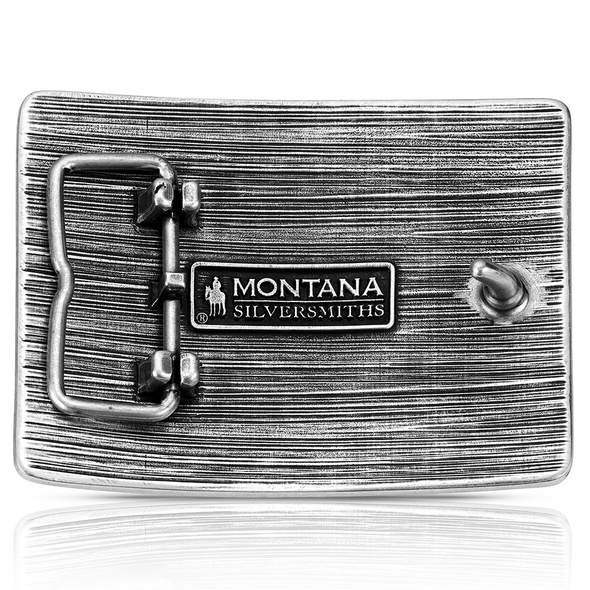ATTITUDE BY MONTANA SILVERSMITHS RELENTLESS RIDE RECTANGLE - ACC BUCKLE  - A1101P