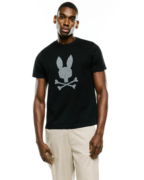 PSYCHO BUNNY DARCY GRAPHIC BLACK - MENS TEE  - MT0200399-001
